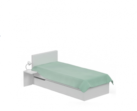 TN.21 - Кровать с мягким изголовьем 120x200 White